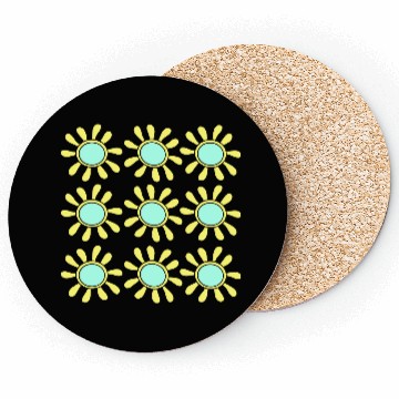 Discover Many Small Sunflowers Sun Flowers Nature Pattern Coasters