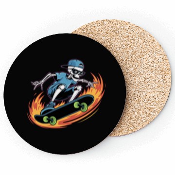 Discover Skater Skeleton Cool Trend Coasters