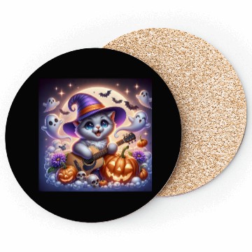 Discover Happy Halloween cute puppy Coasters
