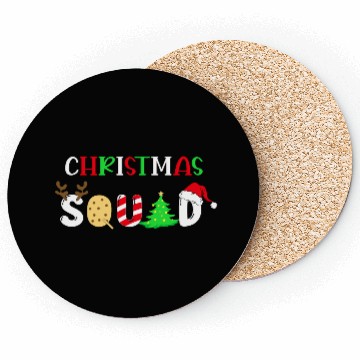 Discover Christmas Squad Lights Coasters, Christmas Crew