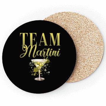 Discover Team Martini Cocktail Bartender Coasters