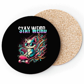 Discover Stay weird Coasters
