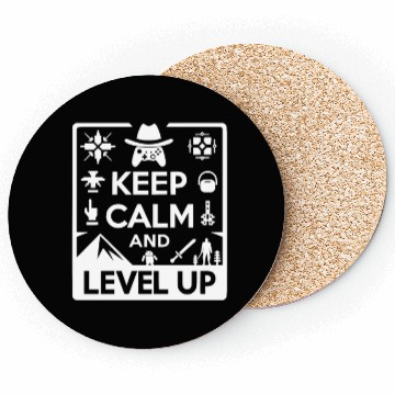 Discover Keep Calm and Level Up Coasters