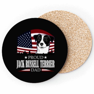 Discover JACK RUSSELL TERRIER DAD AMERICAN FLAG- DOG Coasters