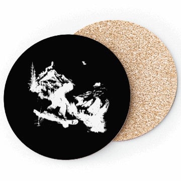 Discover Snowboarding Graphic Coasters