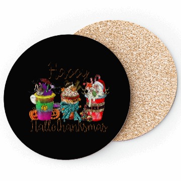 Discover Happy Hallothanksmas Coasters
