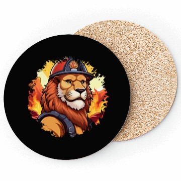 Discover Fireman lion Coasters