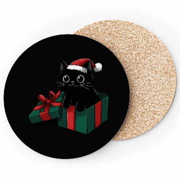 Discover Christmas Gift Cat Coasters