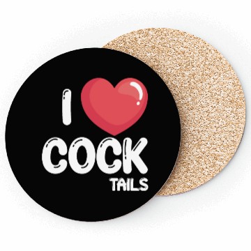 Discover Funny I Love Cocktails 2 Coasters