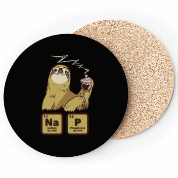 Discover Slothy Napping Nap Slow Chilling Sloth Coasters