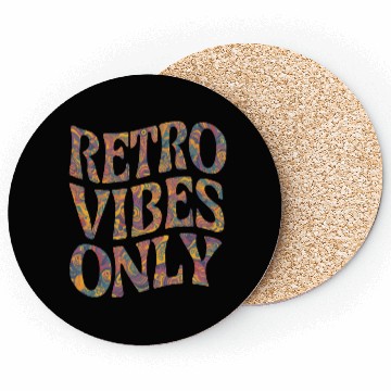 Discover Retro Vibes Only Psychedelic 60s 70s Style Coasters