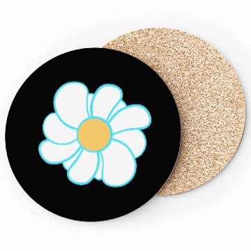 Discover Beautiful White Daisies Flowers Spring Summer Fun Coasters