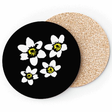 Discover Beautiful White Daisies Flowers Spring Summer Fun Coasters