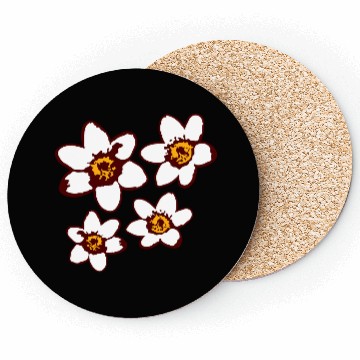 Discover Beautiful White Daisies Flowers Spring Summer Fun Coasters
