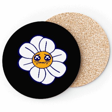 Discover Sweet Flower Sad Face Weeping Spring Summer Crying Coasters