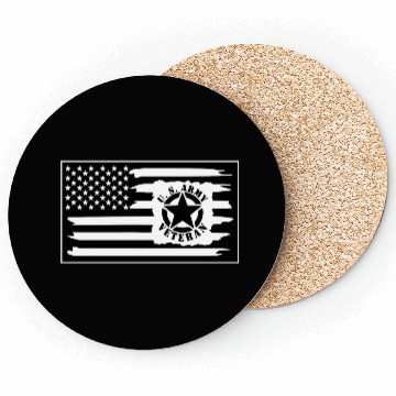 Discover Army Veteran Flag LIKE US ON FB #USAPatriotGraphic Coasters