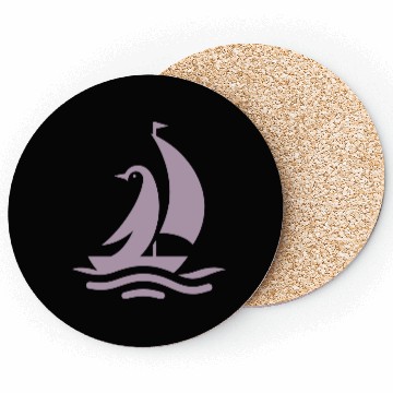 Discover Penguin sailboat sailing silhouette minimalist Coasters