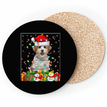 Discover Havanese Dog Christmas Lights Coasters