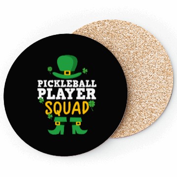 Discover Pickleball Player St Patrick's day shamrock Coasters