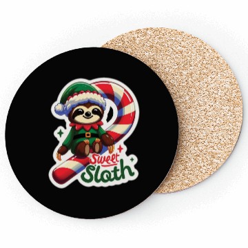 Discover Adorable sloth dressed as an elf Coasters