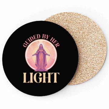Discover Virgin Mary Guided By Her Light Coasters