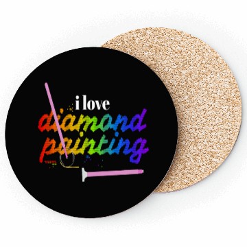 Discover I Love Diamond Painting Coasters