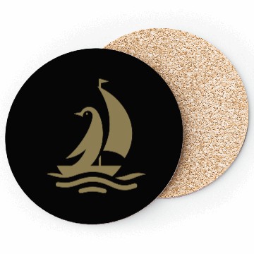 Discover Penguin sailboat sailing silhouette minimalist Coasters