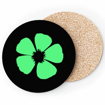 Discover Green Beautiful Flower Spring Summer Nature Flower Coasters