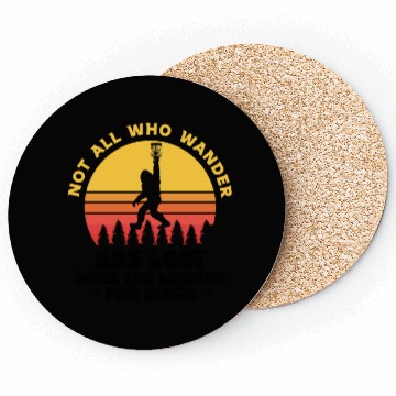 Discover Funny Disc Golf Art 5 Coasters