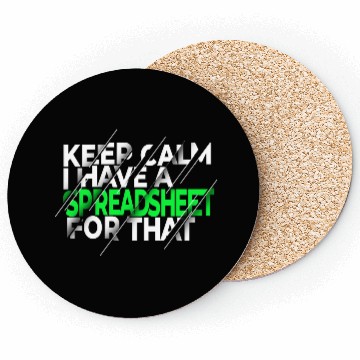 Discover Funny Excel Spreadsheets Lover 3 Coasters