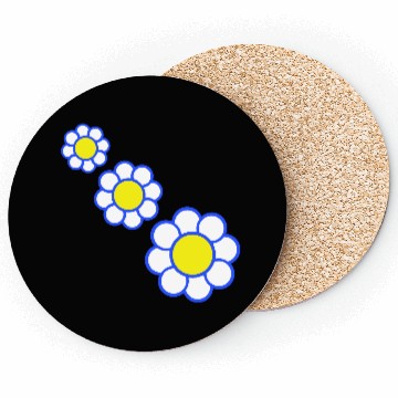 Discover 3 White Daisies Flowers Spring Summer Pretty Coasters