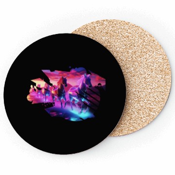 Discover Electric Herd - Synthwave Horses Coasters