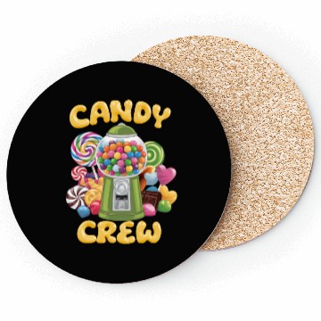 Discover Candy Security Crew Lollipop Gummy Sweet Birthday Coasters