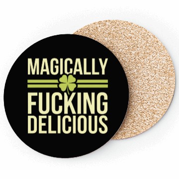 Discover Magically Fucking Delicious Funny Shamrock Patrick Coasters