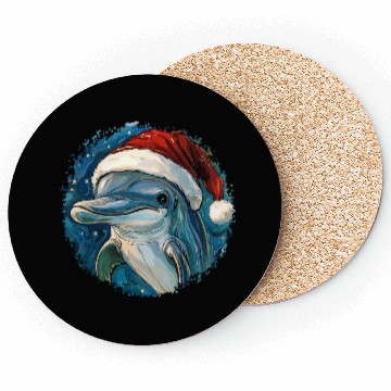 Discover Dolphins Christmas Coasters