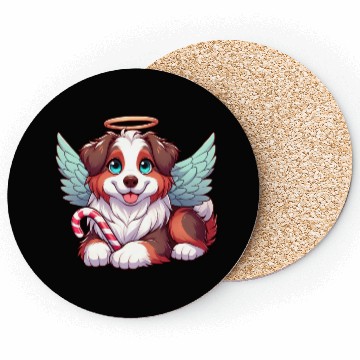 Discover Cute Christmas Dog Australian Shepherd Coasters