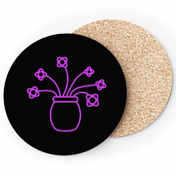 Discover Many Purple Flowers In Vase Decorative Pattern Coasters