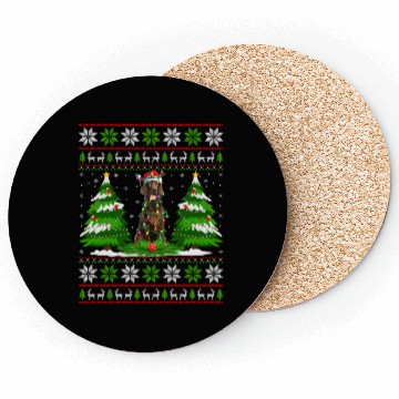 Discover Irish Setter Dog Christmas Tree Lights Coasters