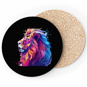 Discover Colorful Lion Head Coasters