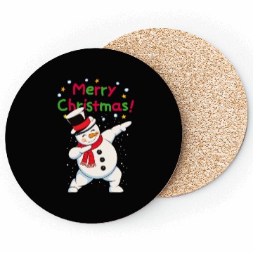 Discover Fun Dabbing Snowman Christmas Coasters