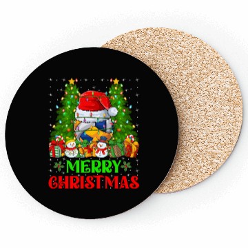 Discover Volleyball Christmas Coasters