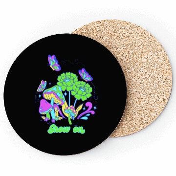 Discover Grow on Psychedelic Green Coasters