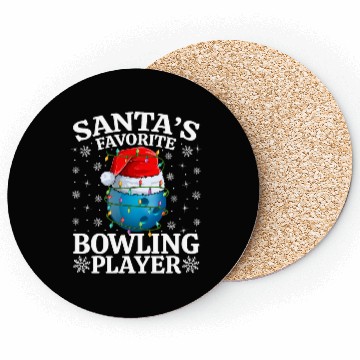 Discover Santa's Favorite Bowling Player Coasters