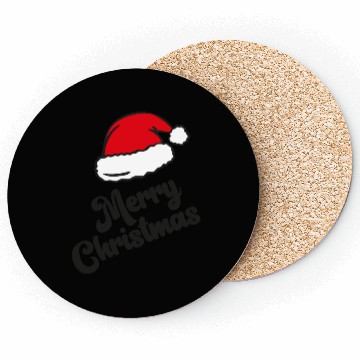 Discover Merry Christmas Bonnet Festif Coasters