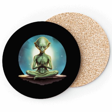 Discover Yoga Aliens Coasters