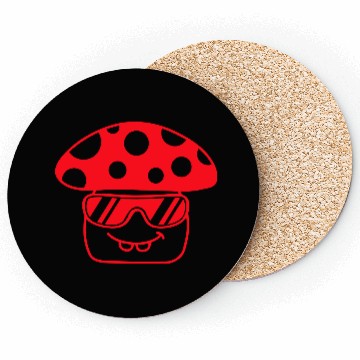 Discover Mushroom Sunglasses Red Dots Fly Agaric Fun Fungus Coasters