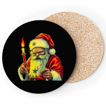 Discover Gothic Mystic Santa Art Coasters