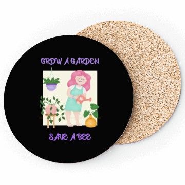 Discover Grow A Garden Save A Bee Coasters