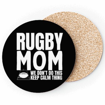 Discover Rugby Mom Quote Funny Rugby Coasters