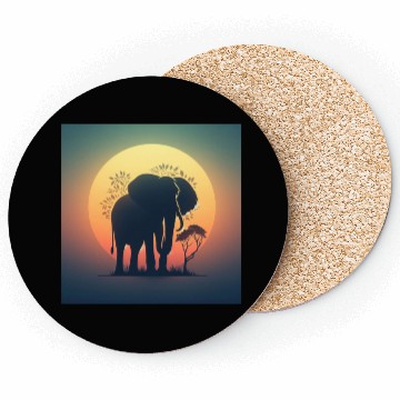 Discover Elephant Graphic Coasters